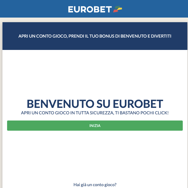 Eurobet Registrazione