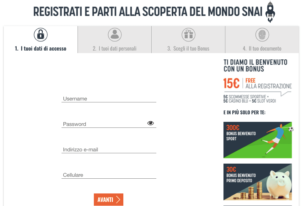 Snai Registrazione