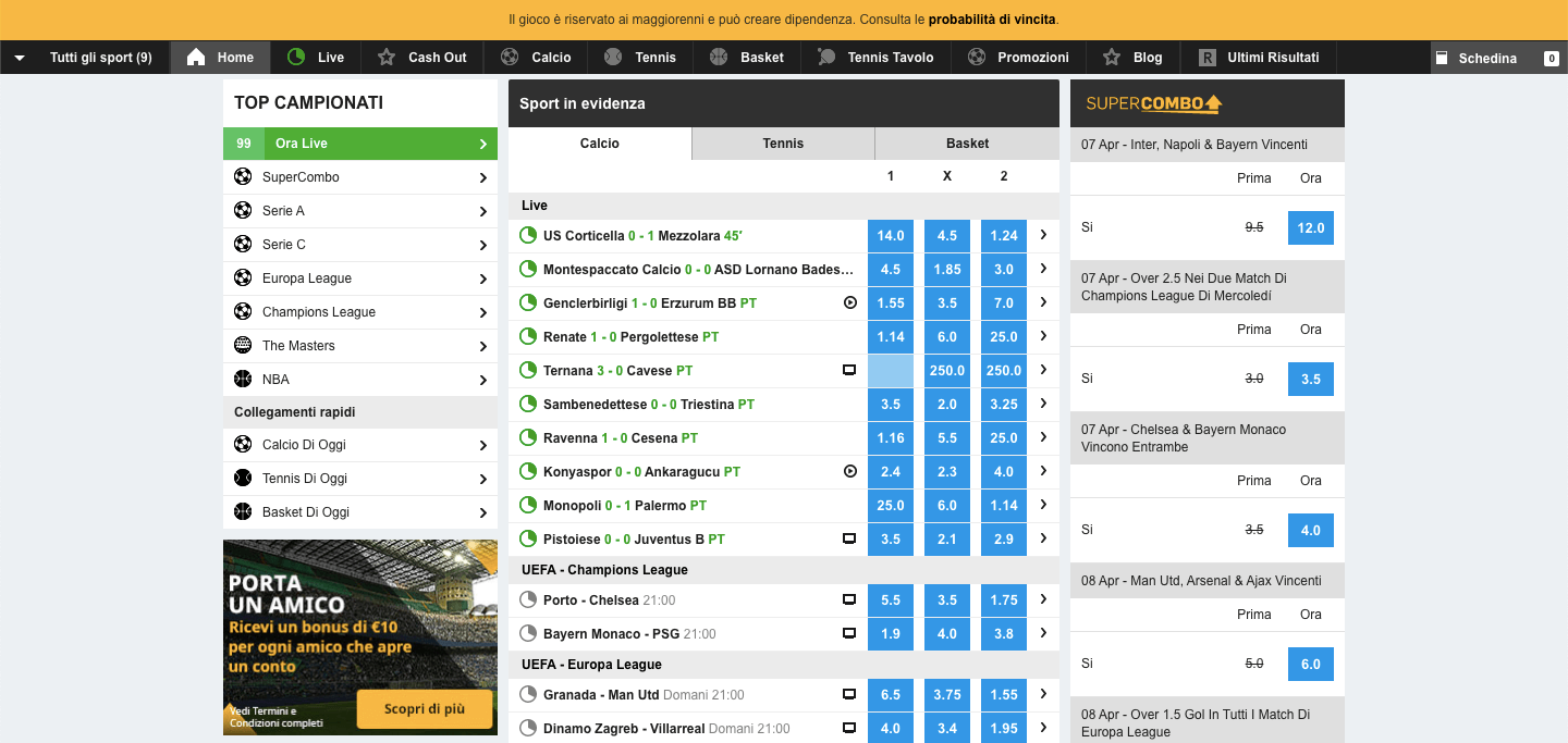 Betfair Scommesse