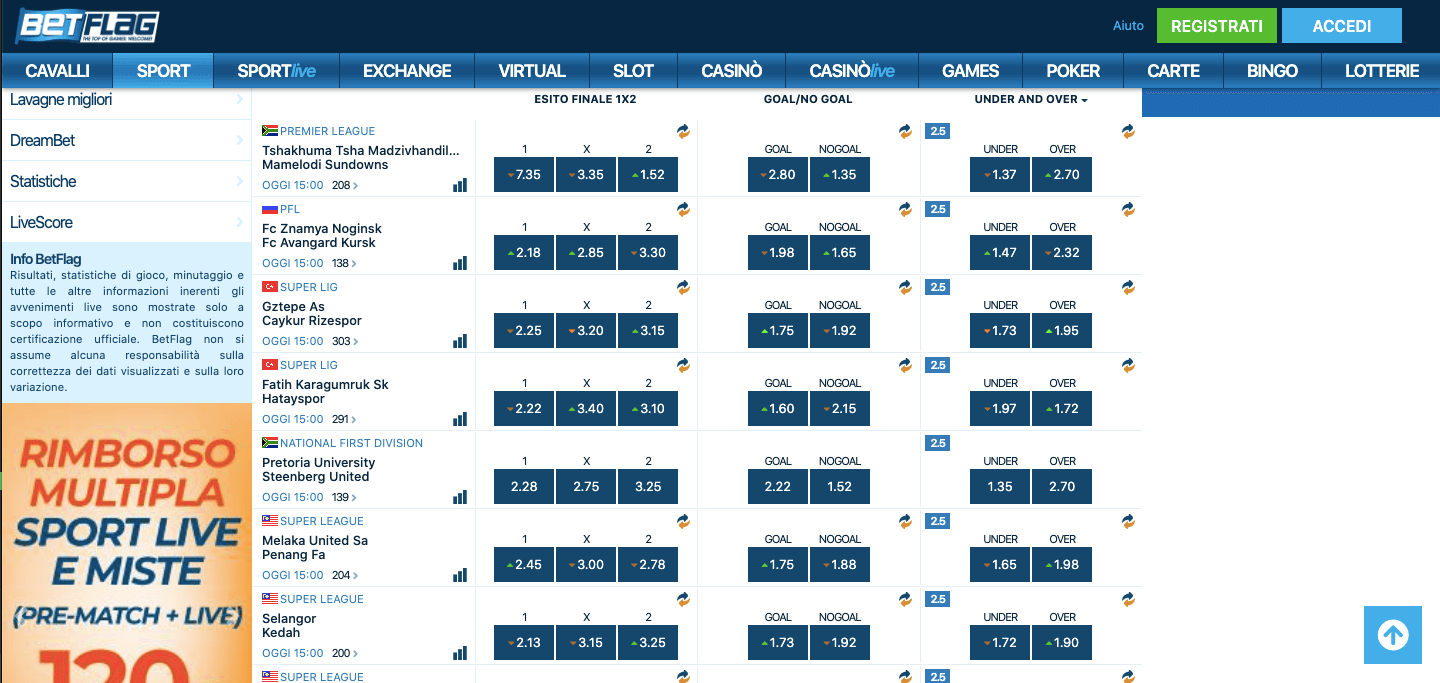 Betflag Scommesse