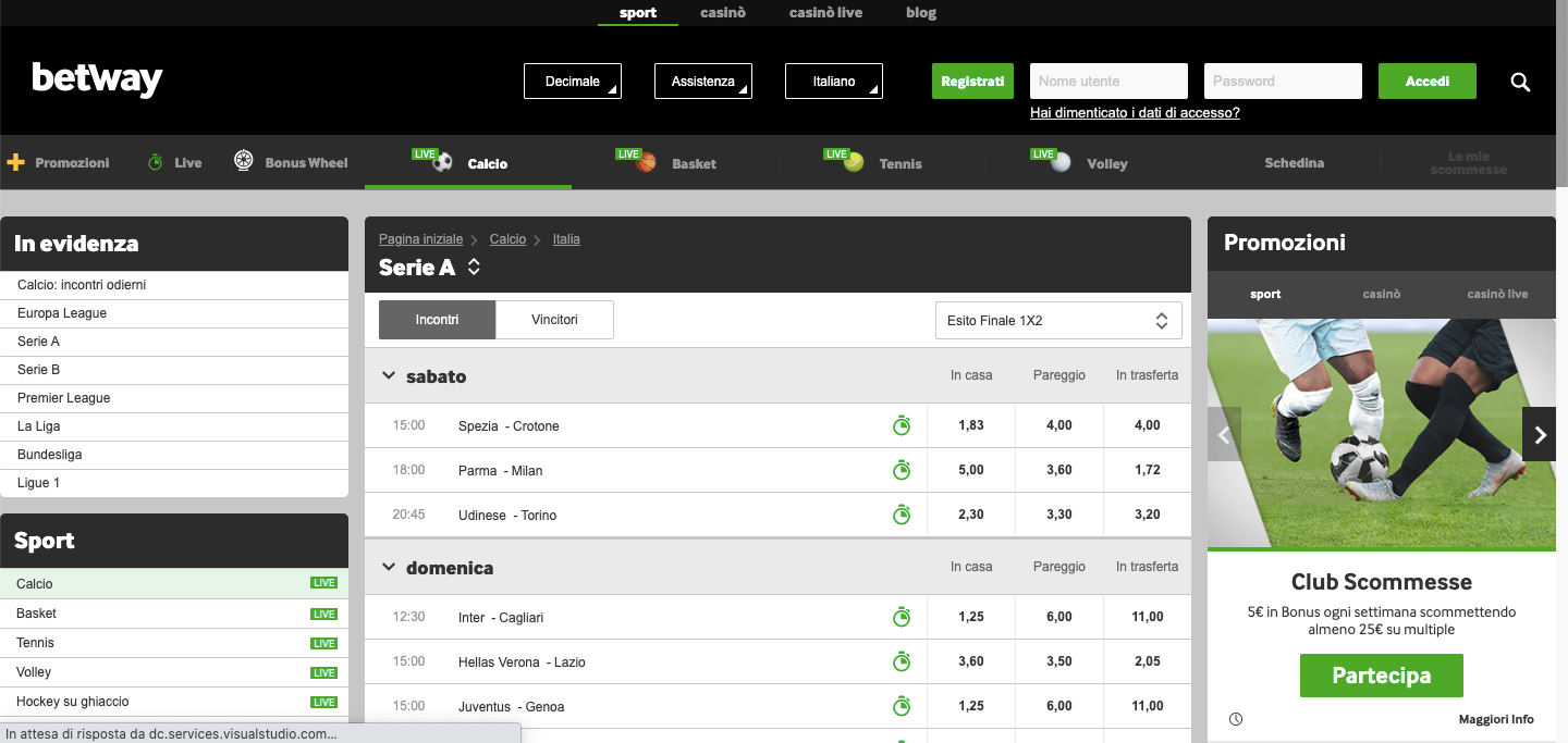 Betway Scommesse