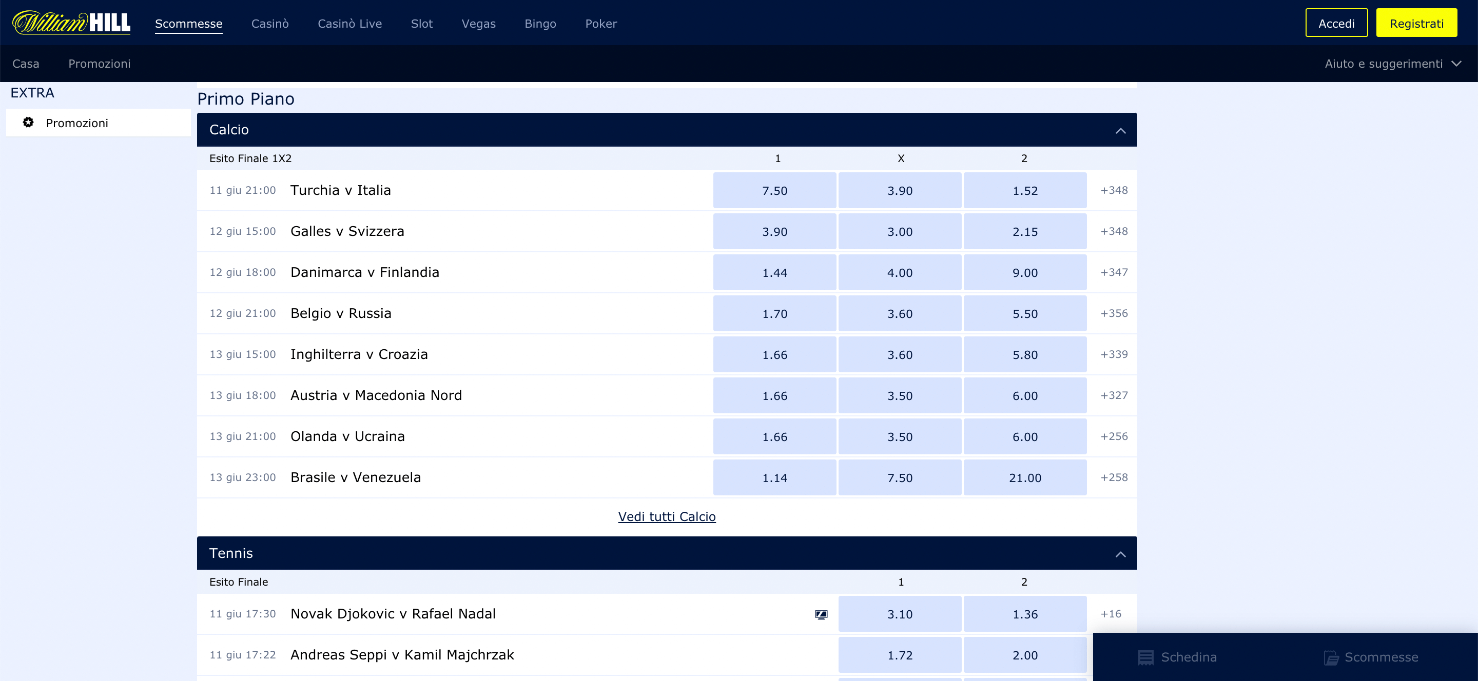 William Hill Scommesse