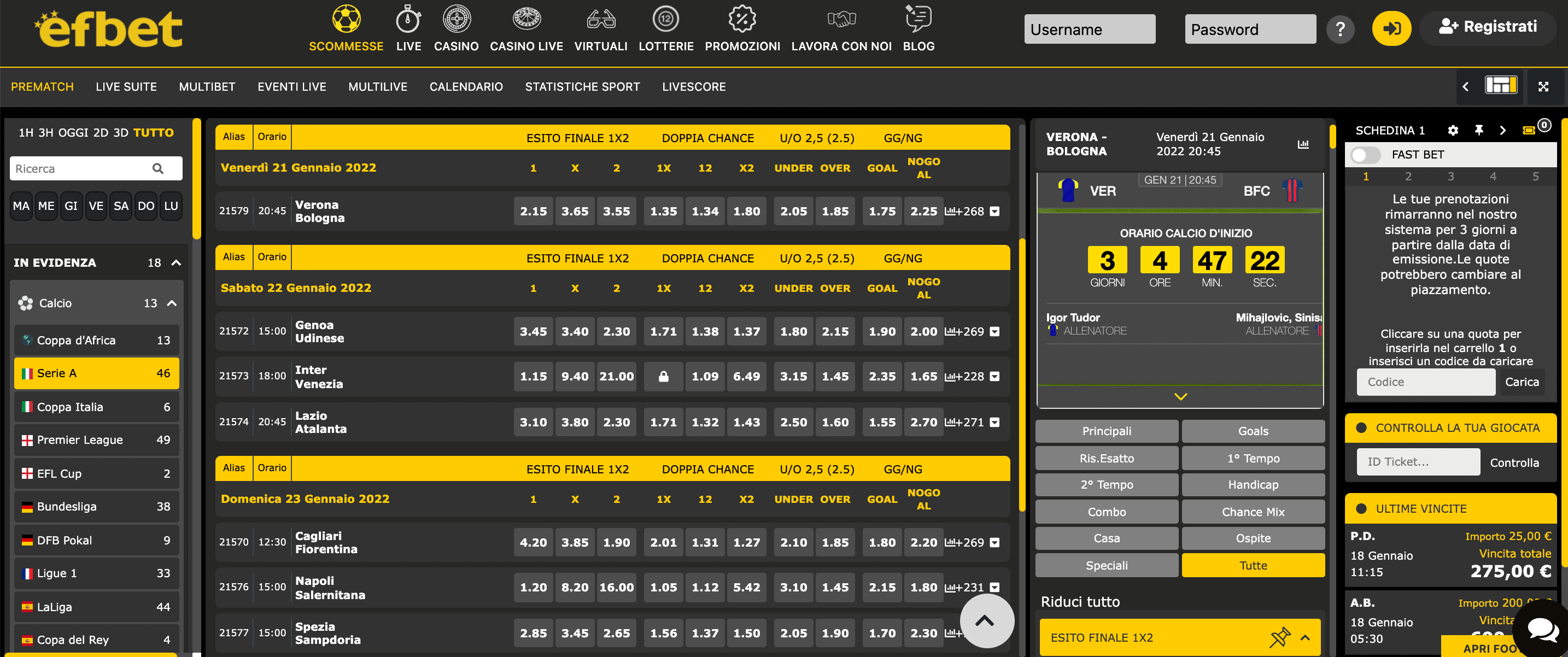 Efbet Scommesse